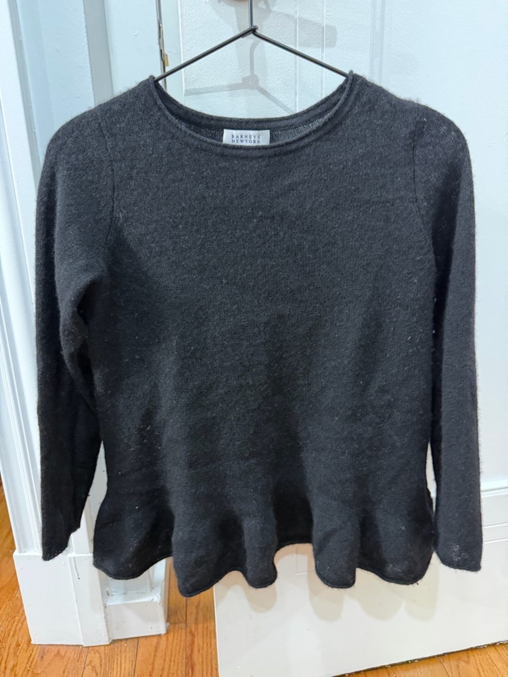 Barneys New York Black Cashmere Crewneck Top